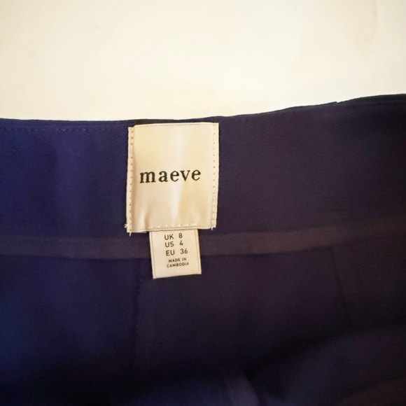 Anthropologie Maeve Zippered Mirco Shorts Blue Size 4 - Picture 2 of 4